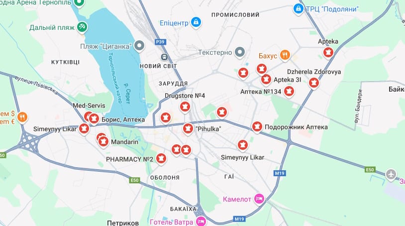 Цілодобові аптеки у Тернополі