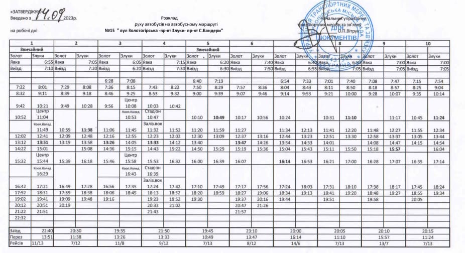 Автобус 15 Тернопіль