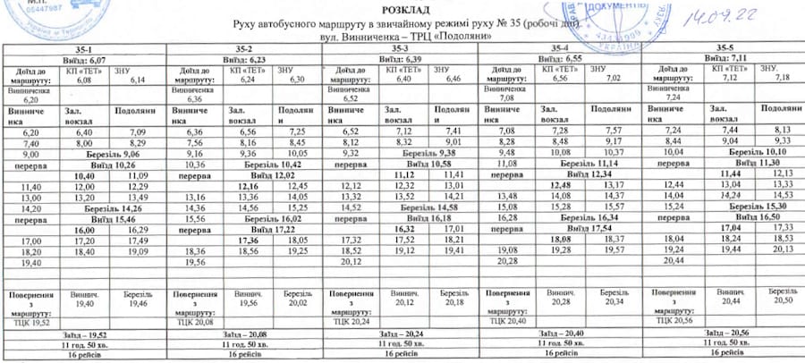 Автобус 35 Тернопіль