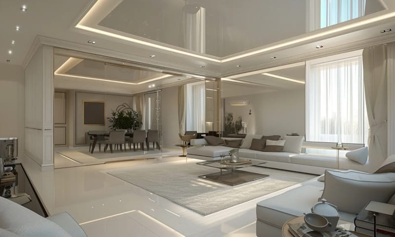 вибір освітлення для натяжної стелі